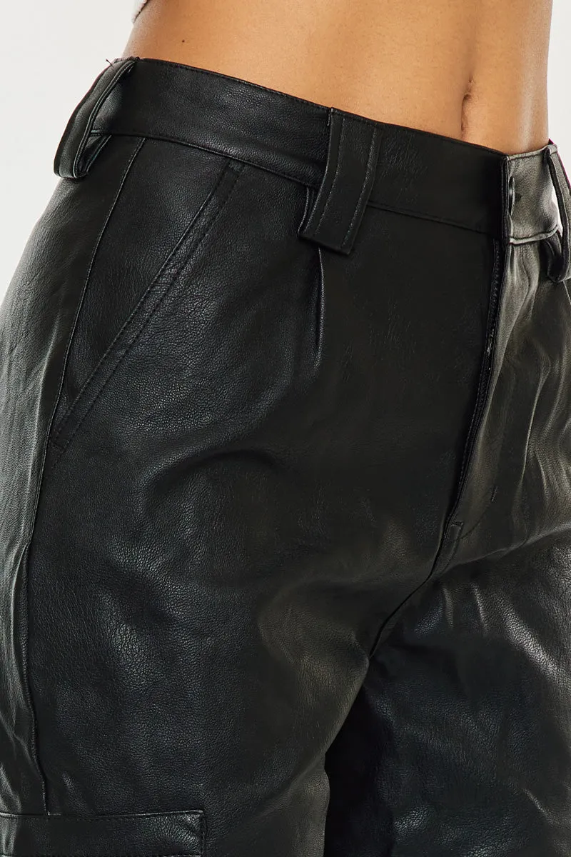 Rooney Ultra High Rise Faux Leather Joggers