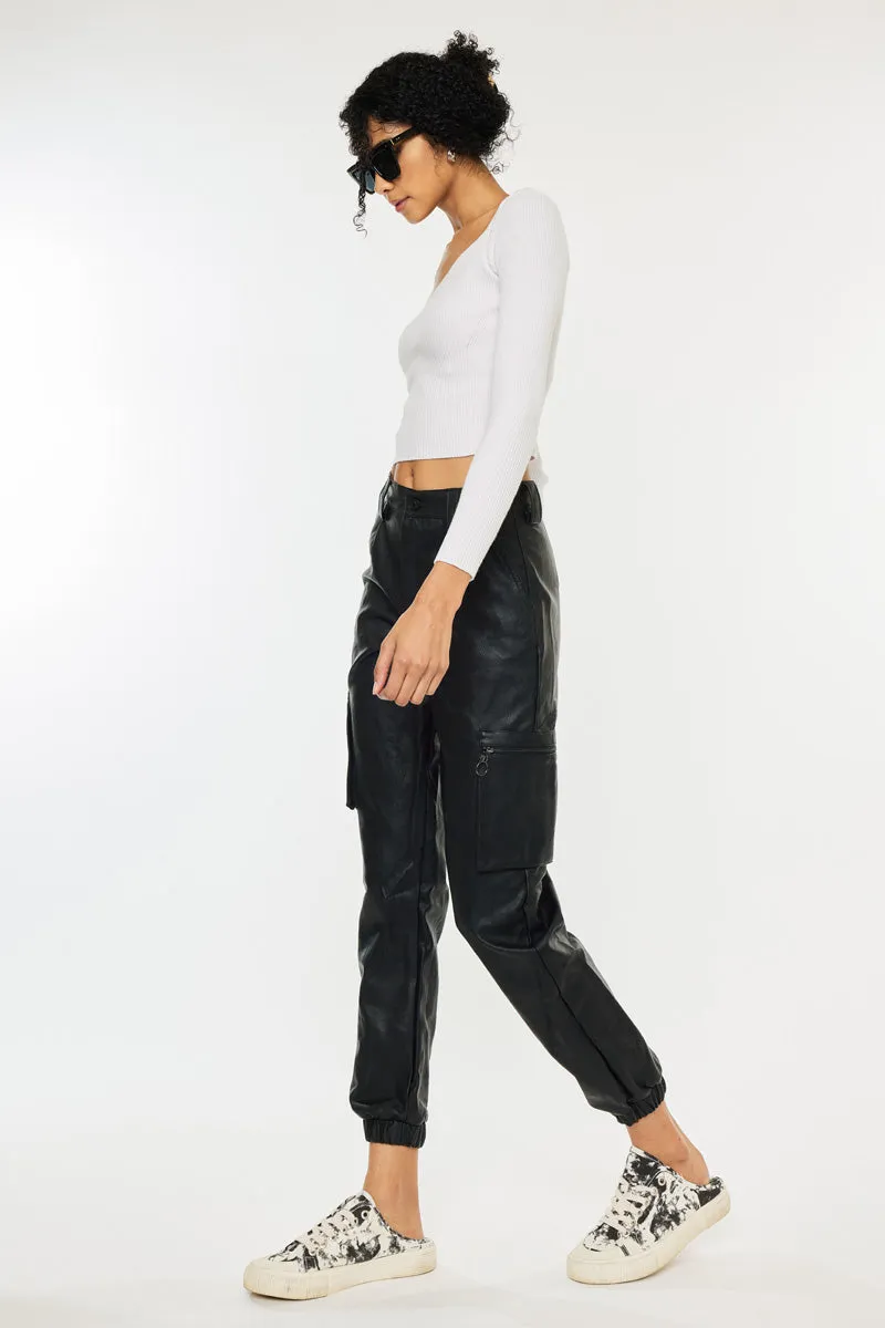 Rooney Ultra High Rise Faux Leather Joggers
