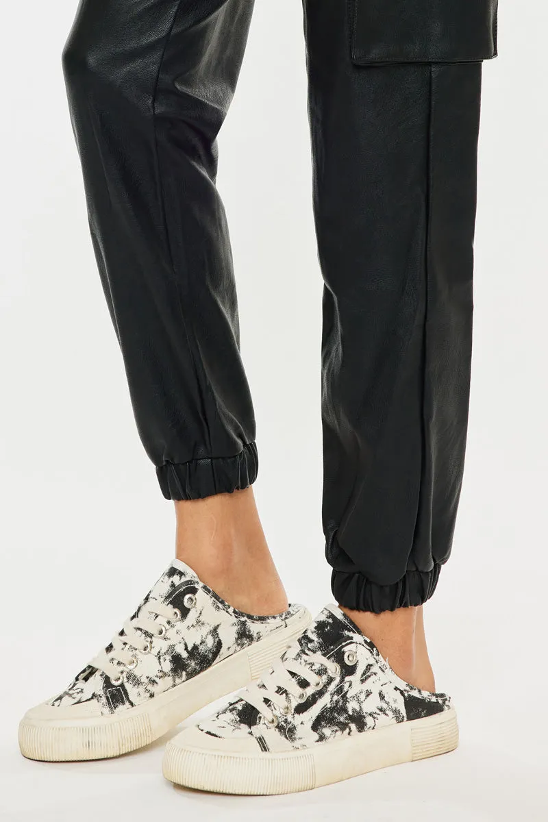 Rooney Ultra High Rise Faux Leather Joggers