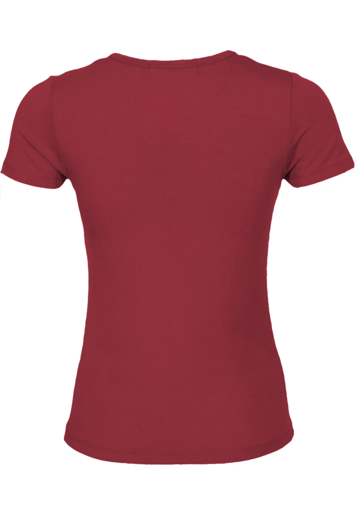 Scoop Neck T-Shirt Maroon
