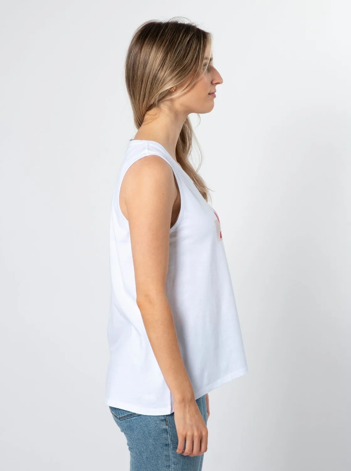 Stella   Gemma Tank White Jolie Ruby Rose Cross