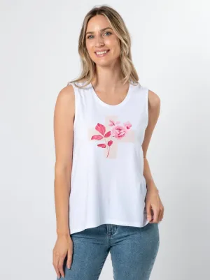 Stella   Gemma Tank White Jolie Ruby Rose Cross