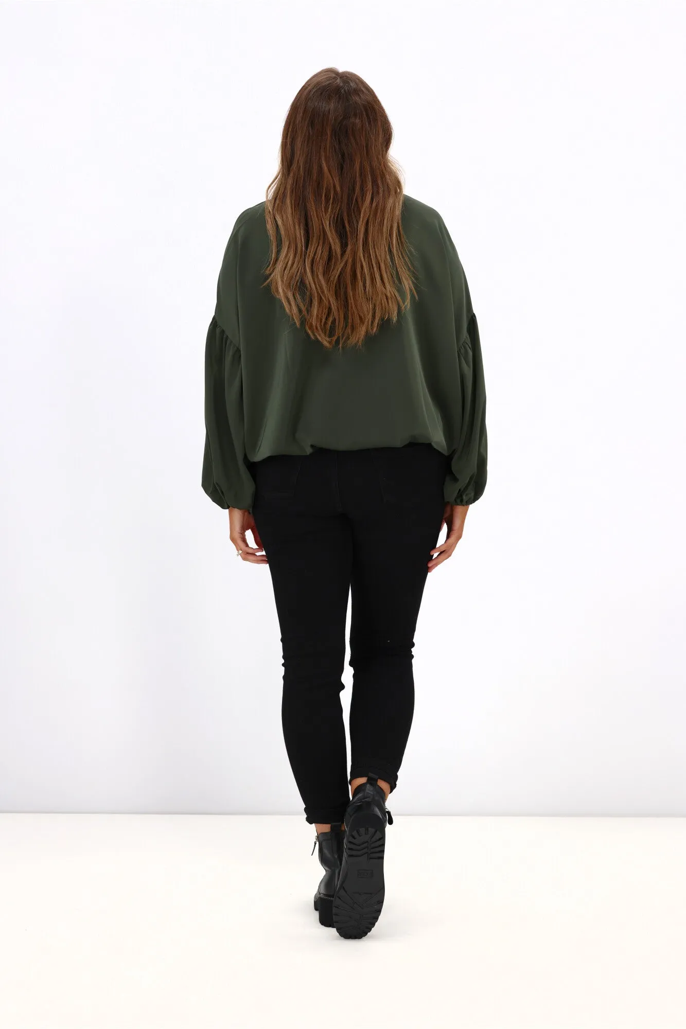 Stella   Gemma Theo Blouse Khaki Green