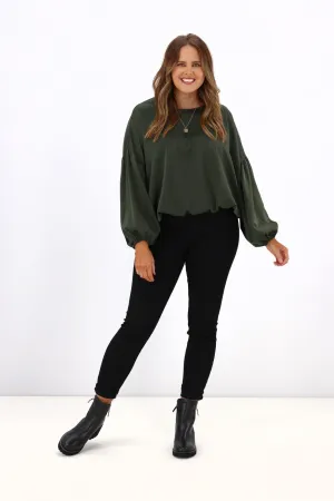 Stella   Gemma Theo Blouse Khaki Green