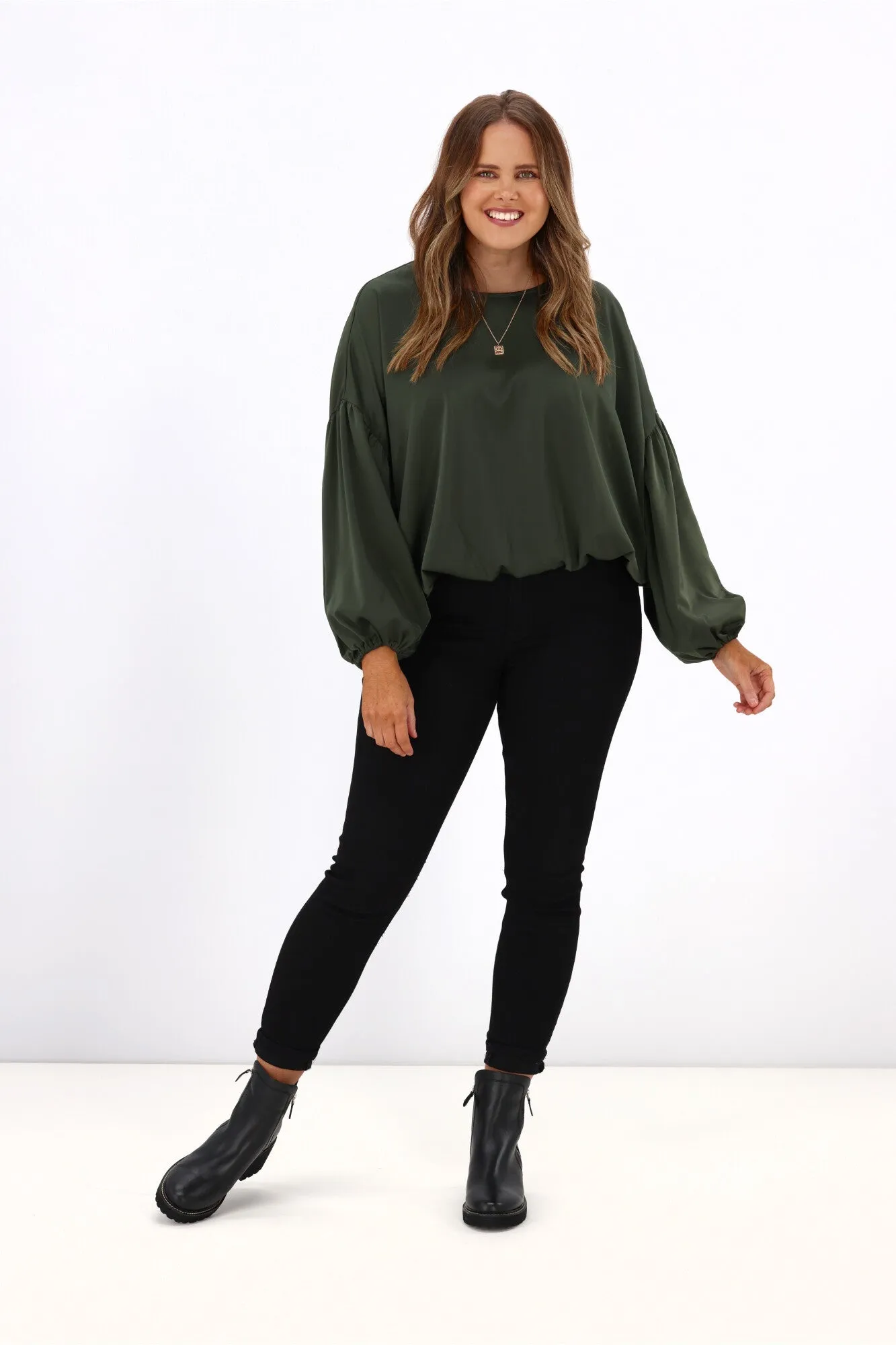 Stella   Gemma Theo Blouse Khaki Green