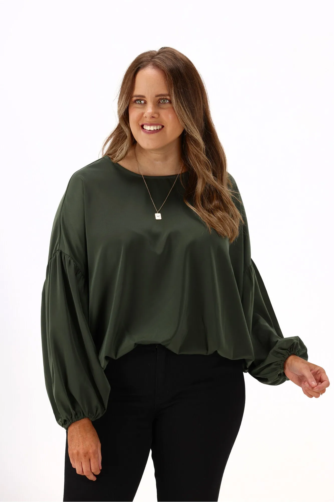 Stella   Gemma Theo Blouse Khaki Green