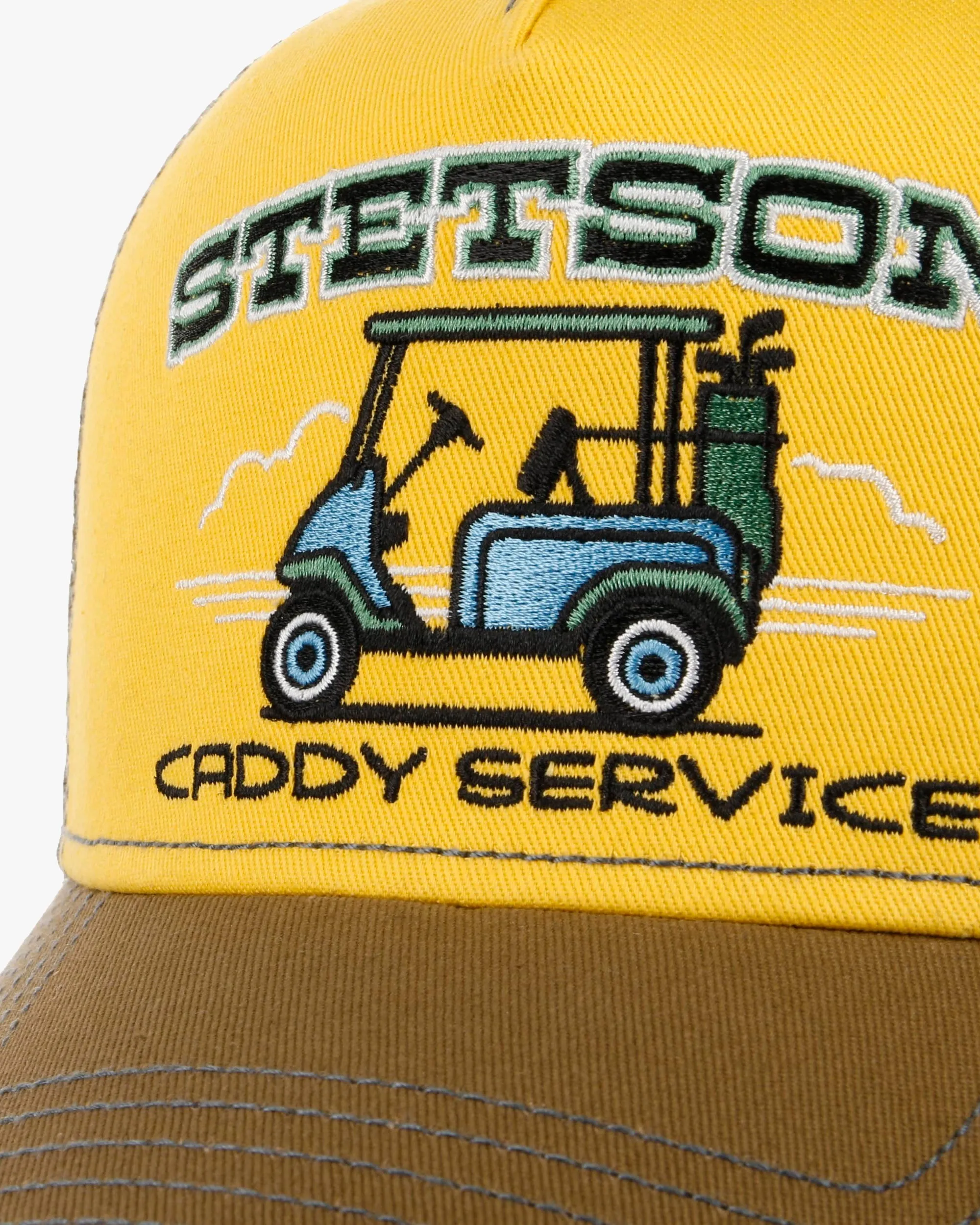 Stetson Golf Caddy Service Trucker Cap - Brown / Yellow