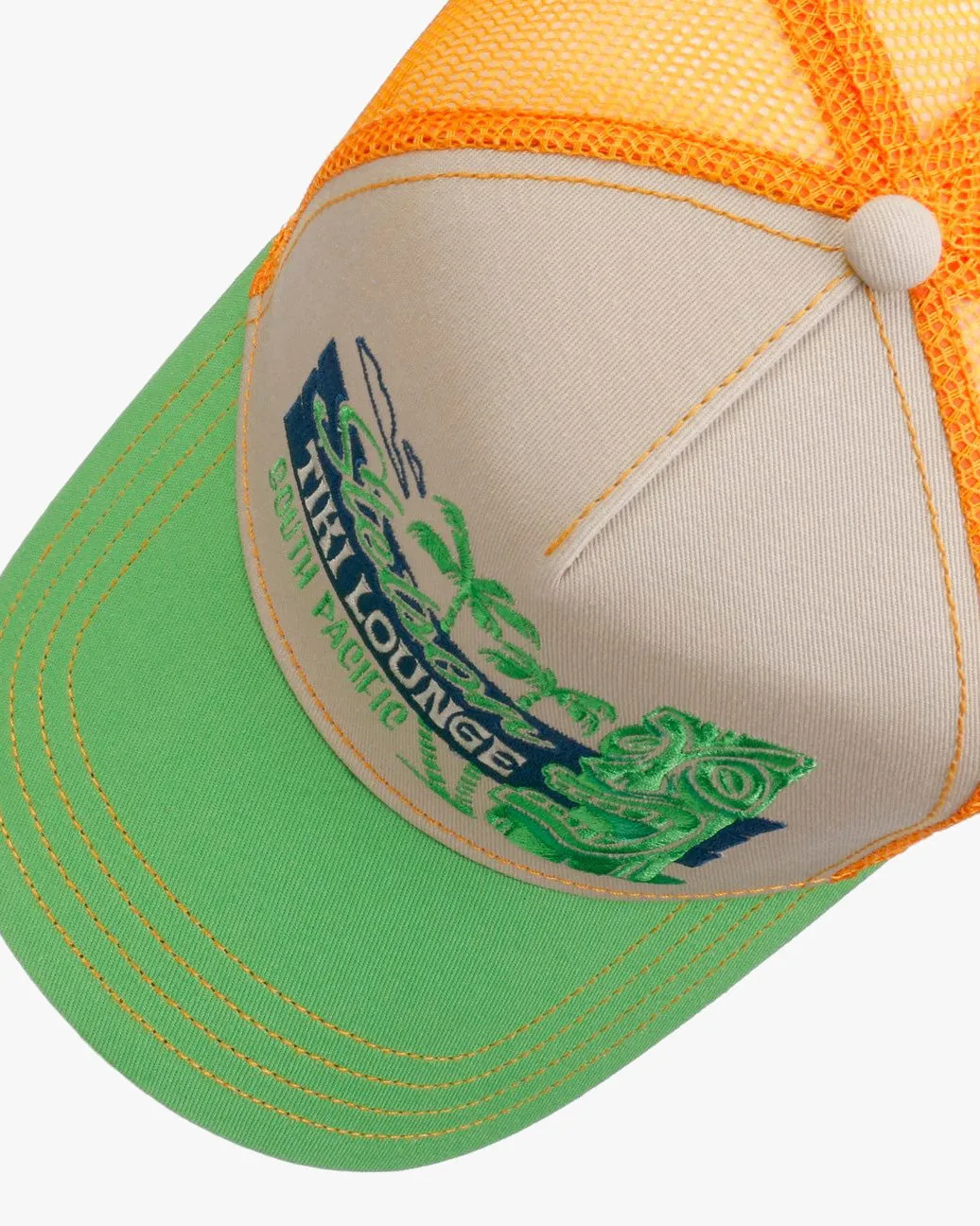 Stetson Tiki Lounge Trucker Cap - Lime / Orange