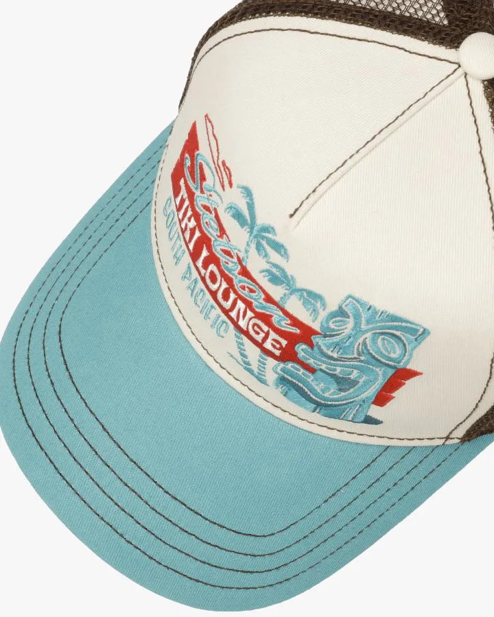 Stetson Tiki Lounge Trucker Cap - Turquoise / Sand