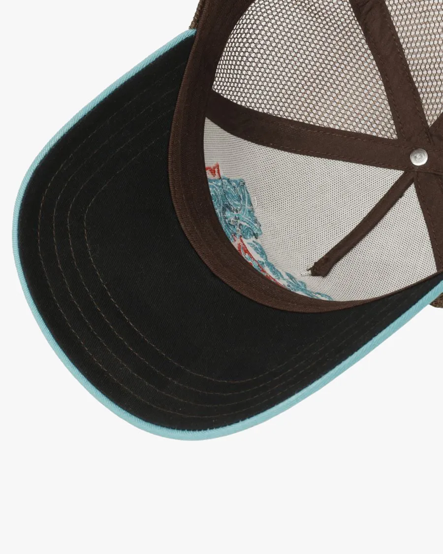 Stetson Tiki Lounge Trucker Cap - Turquoise / Sand