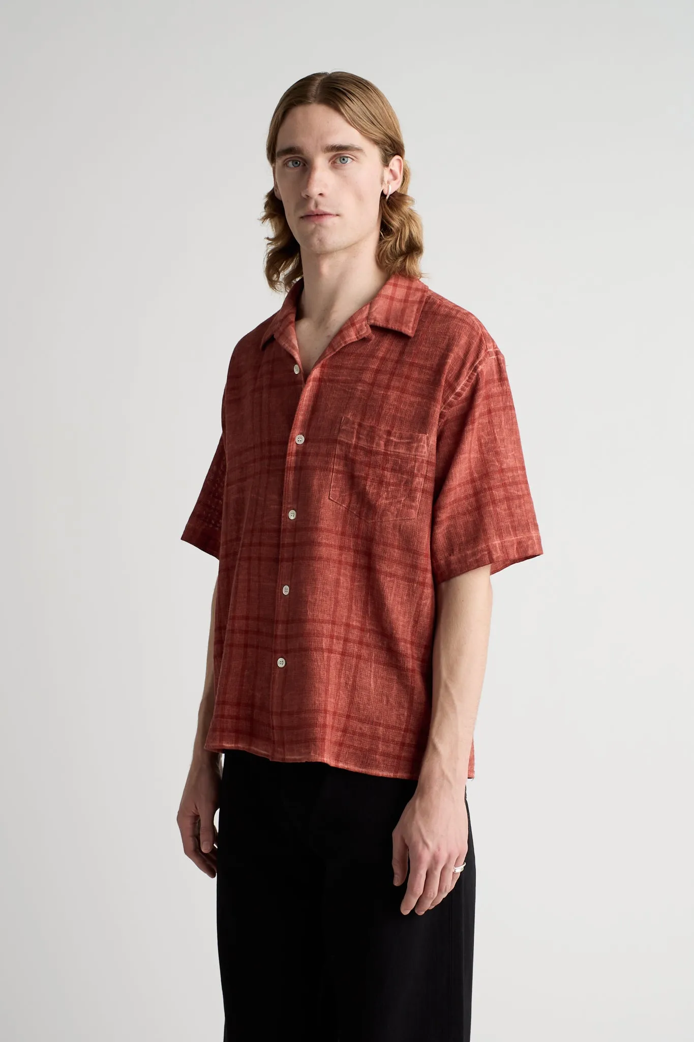 Stone Red Check Loose