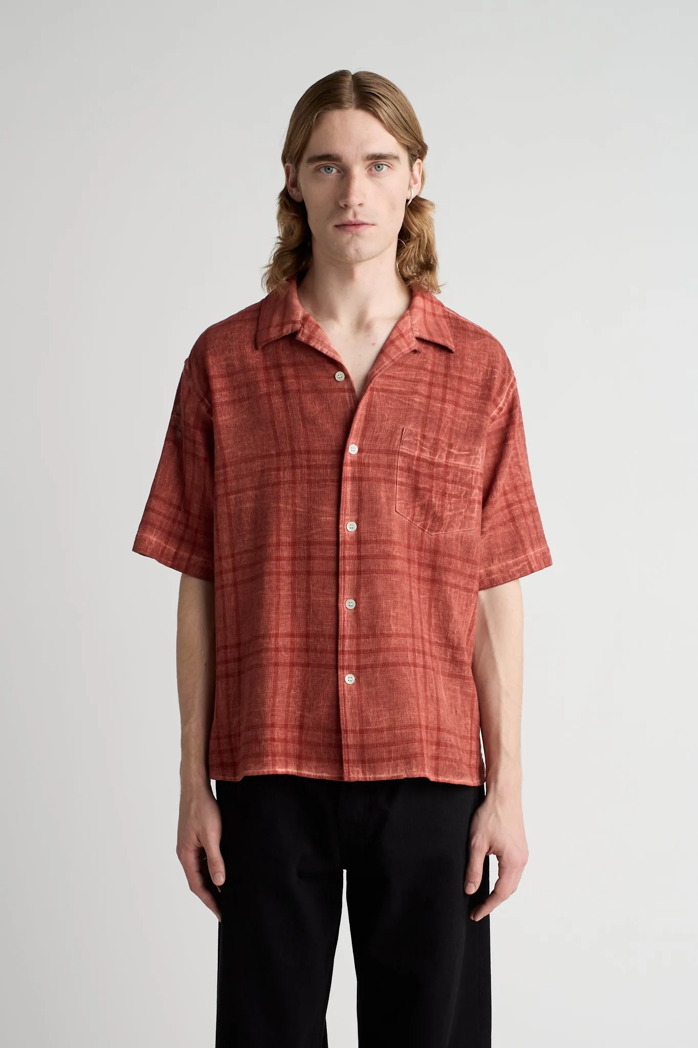 Stone Red Check Loose
