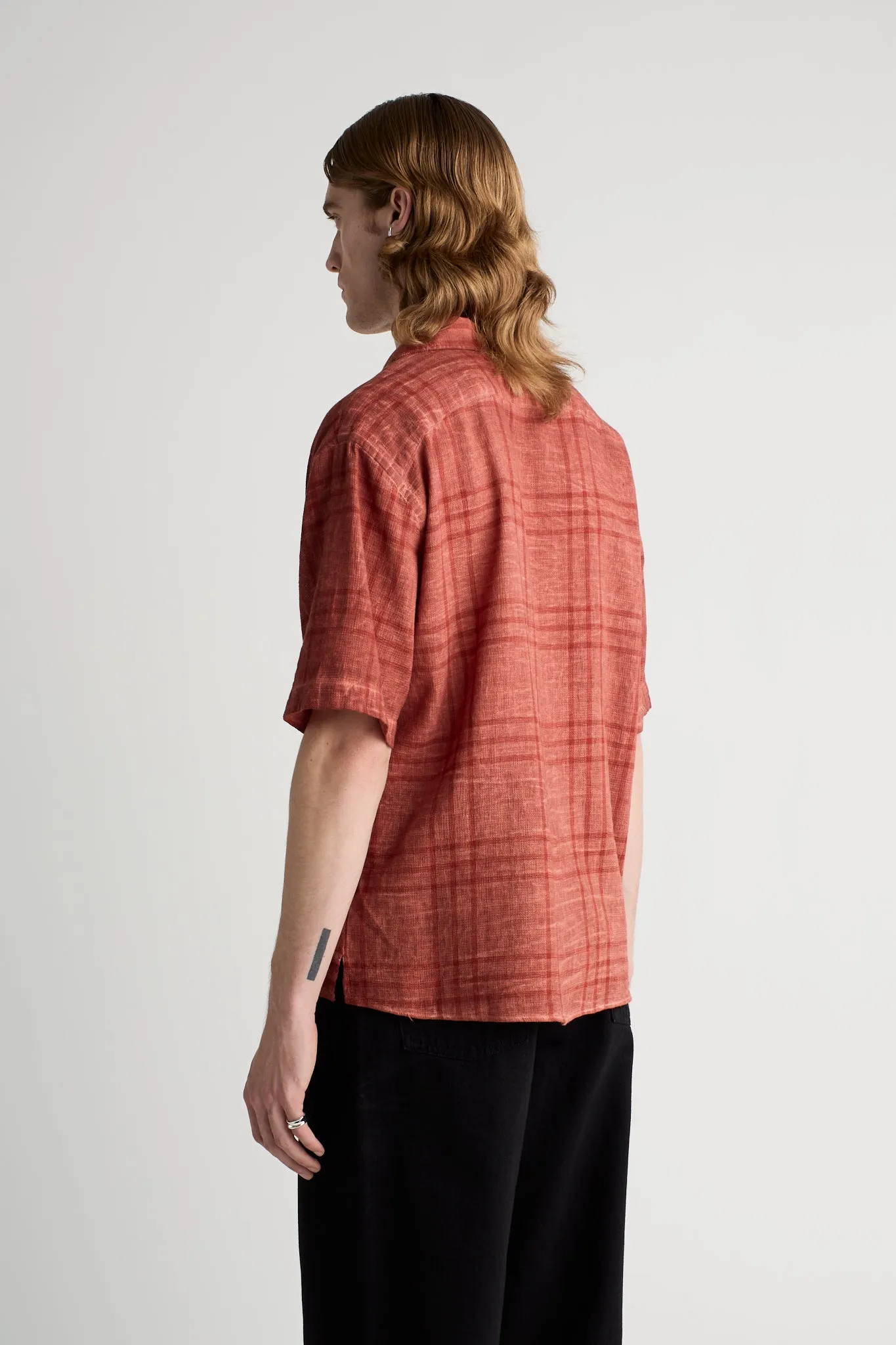 Stone Red Check Loose