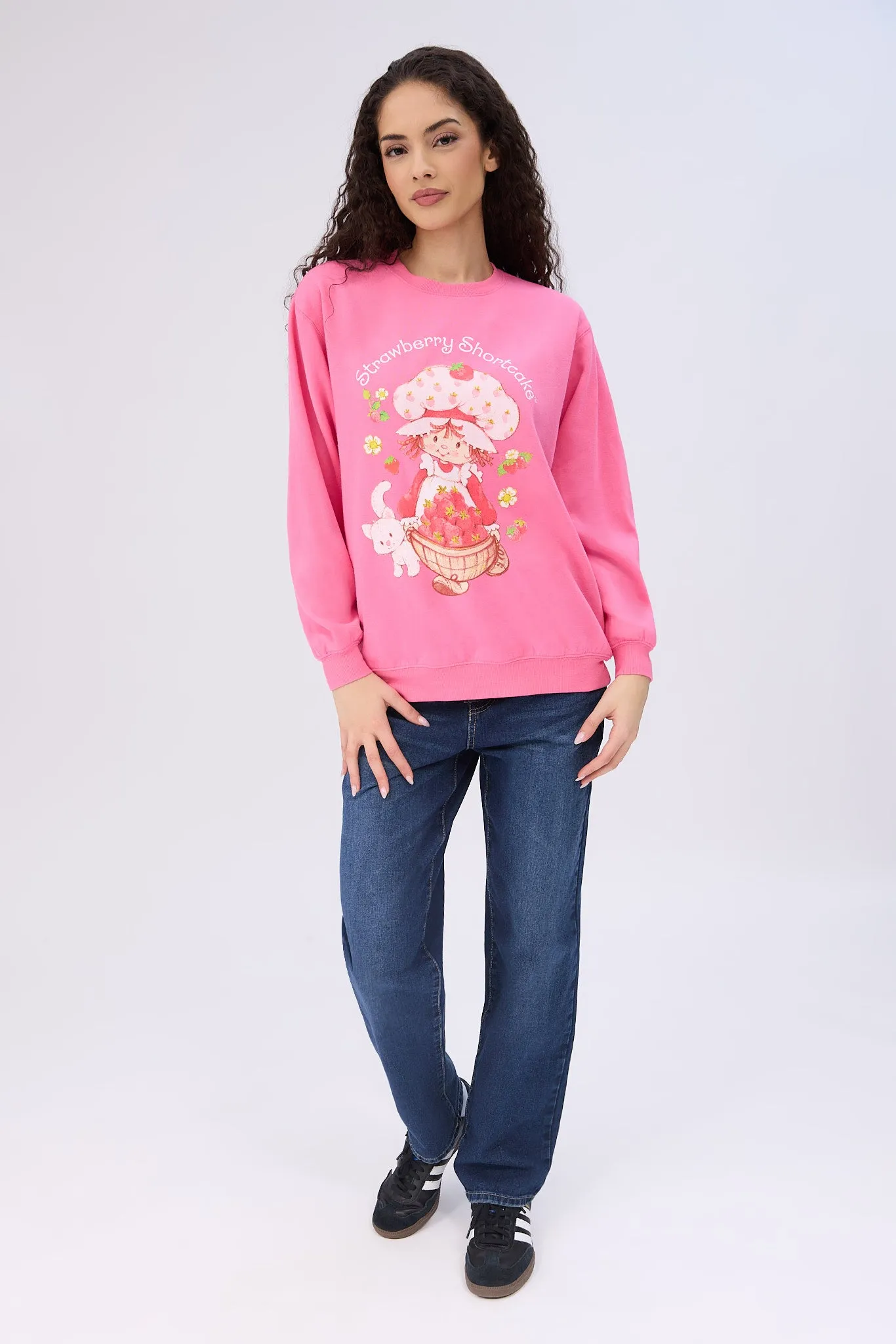 Strawberry Shortcake Graphic Crew Neck Sweatshirt