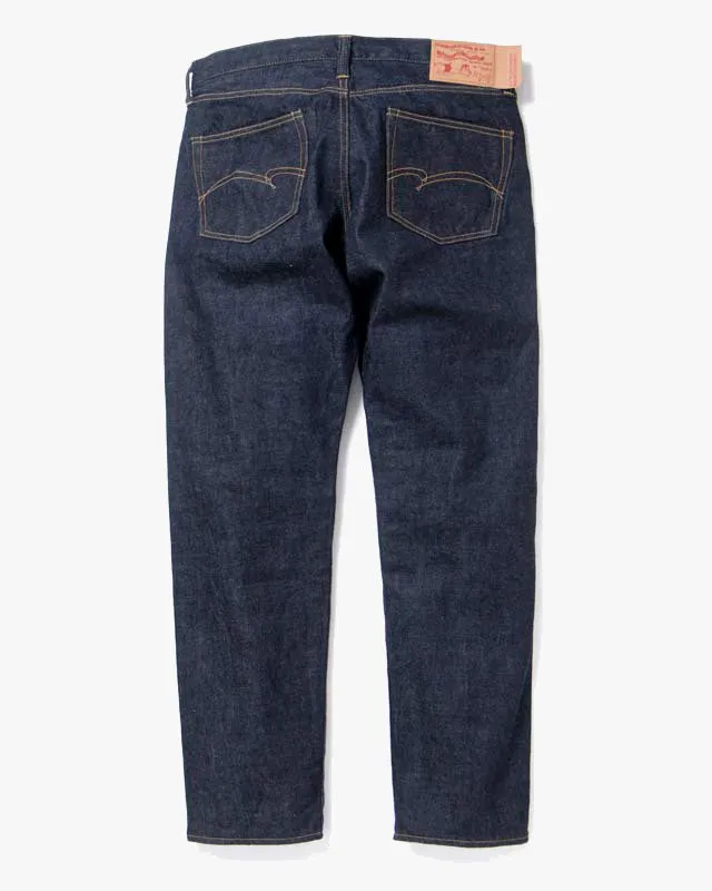 Studio D'Artisan D1826 Ivy Relaxed Tapered Mens Selvedge Jeans - Indigo Onewash