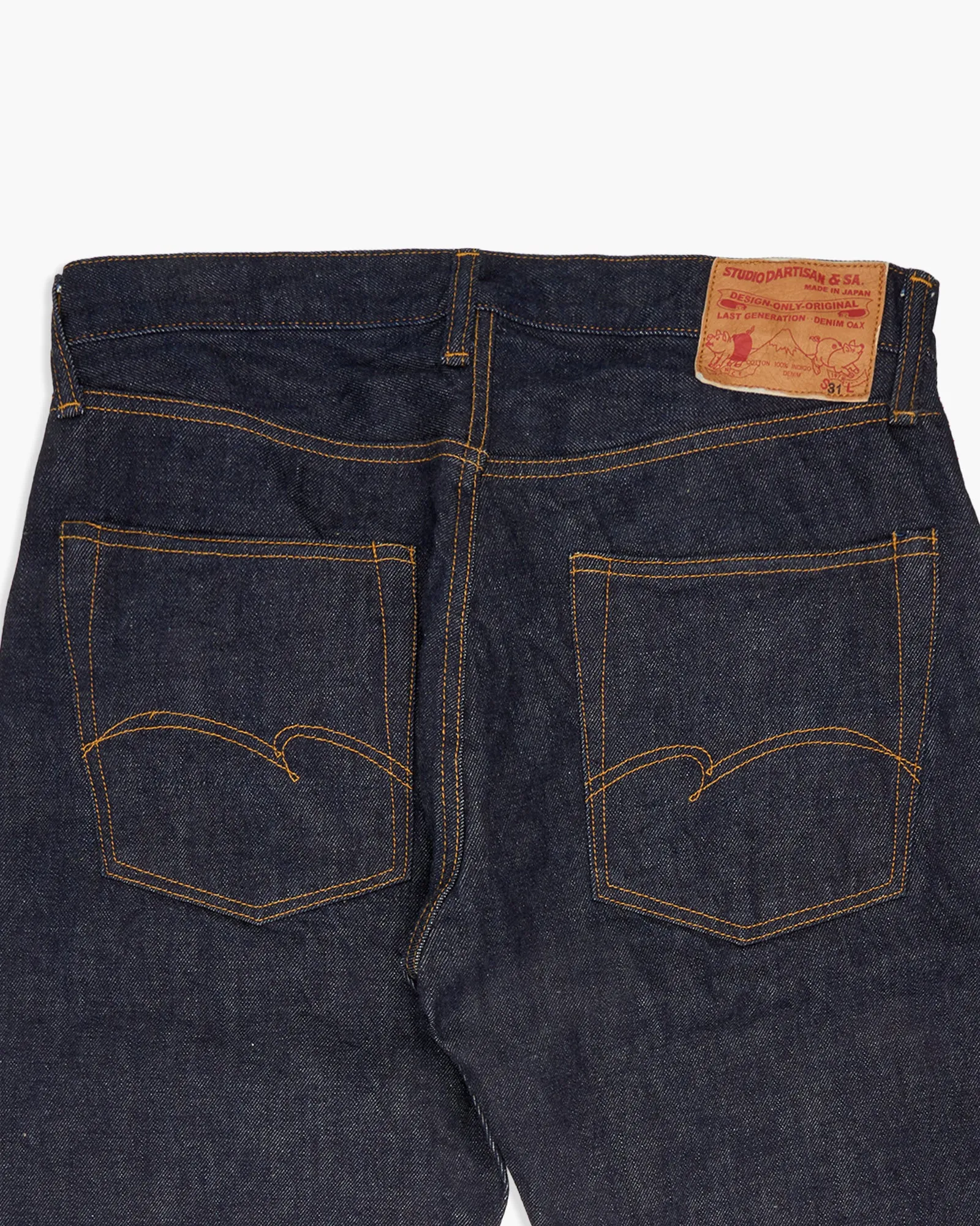 Studio D'Artisan D1890 13oz Selvedge Loose Straight Mens Jeans - Onewash