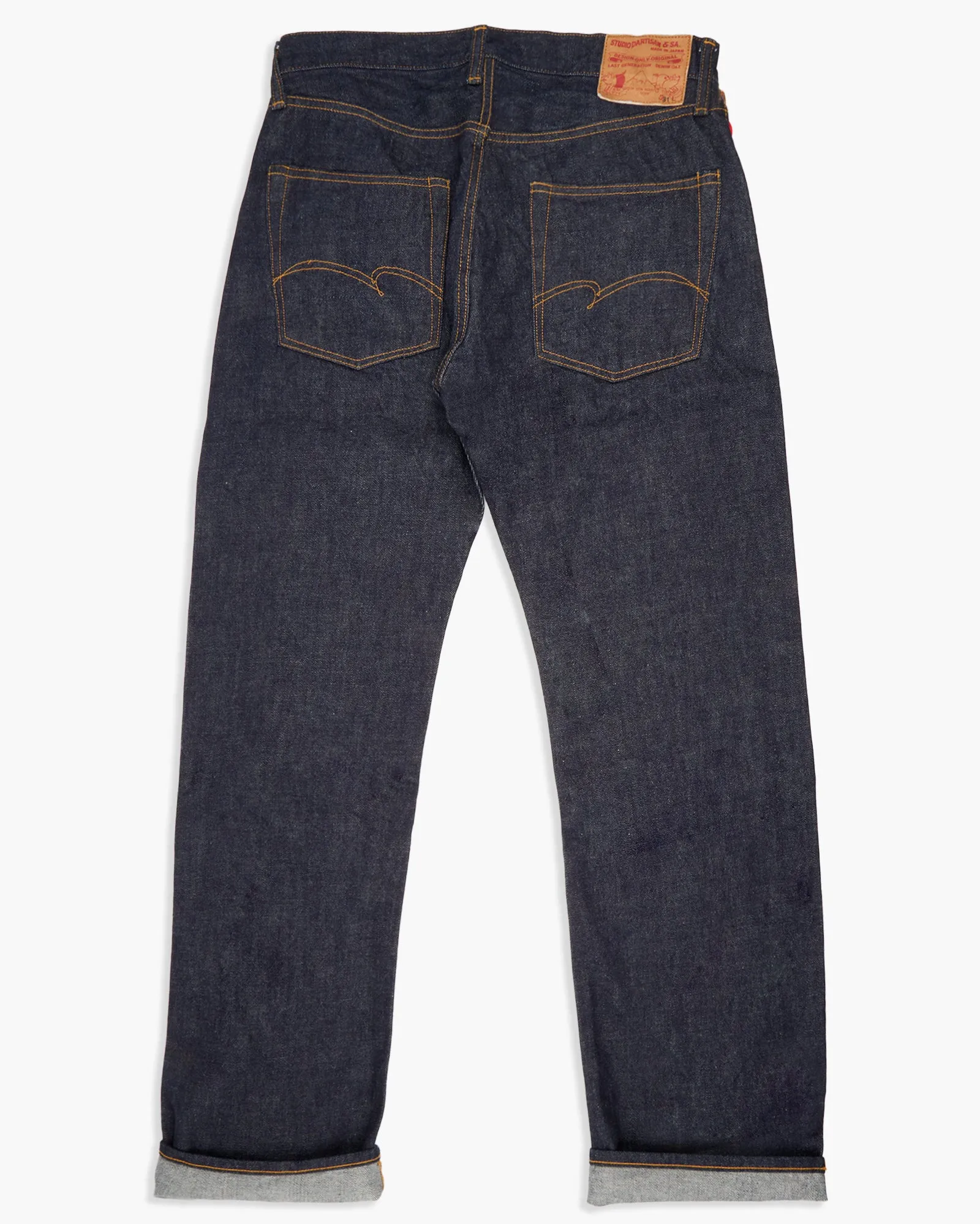 Studio D'Artisan D1890 13oz Selvedge Loose Straight Mens Jeans - Onewash