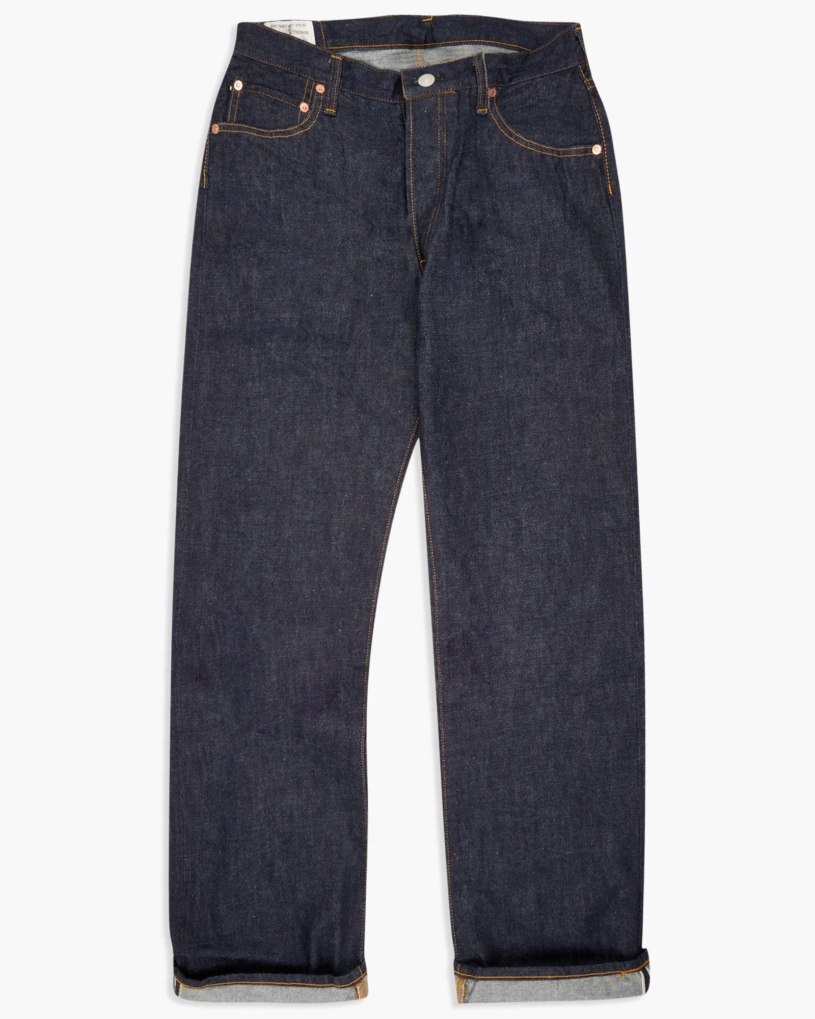 Studio D'Artisan D1890 13oz Selvedge Loose Straight Mens Jeans - Onewash