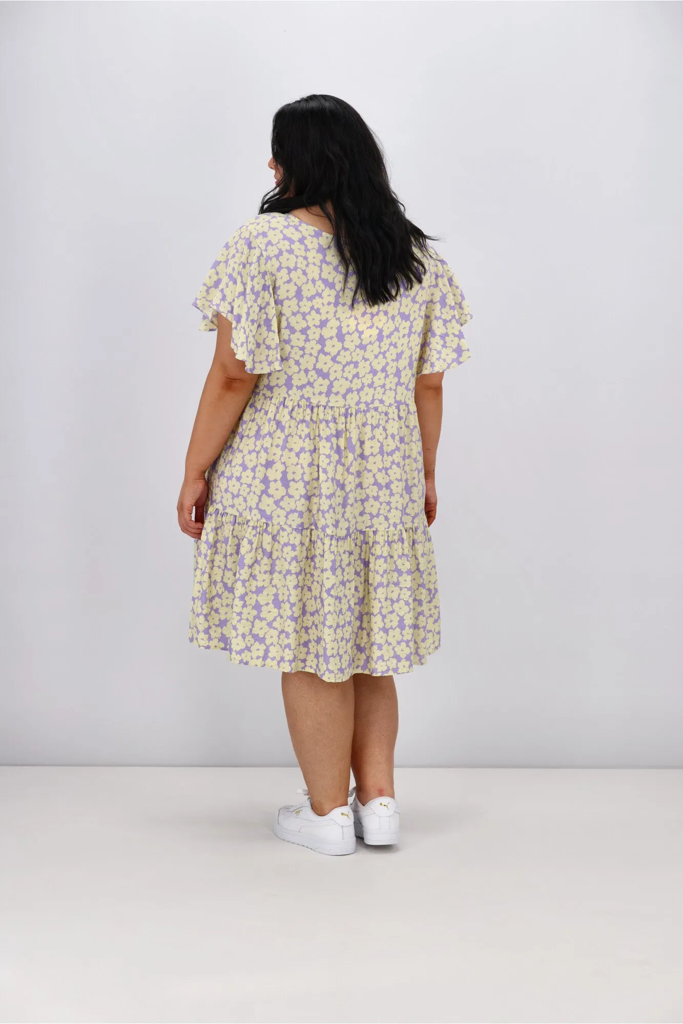 Sunday Boho Violet Dress Lilac Floral
