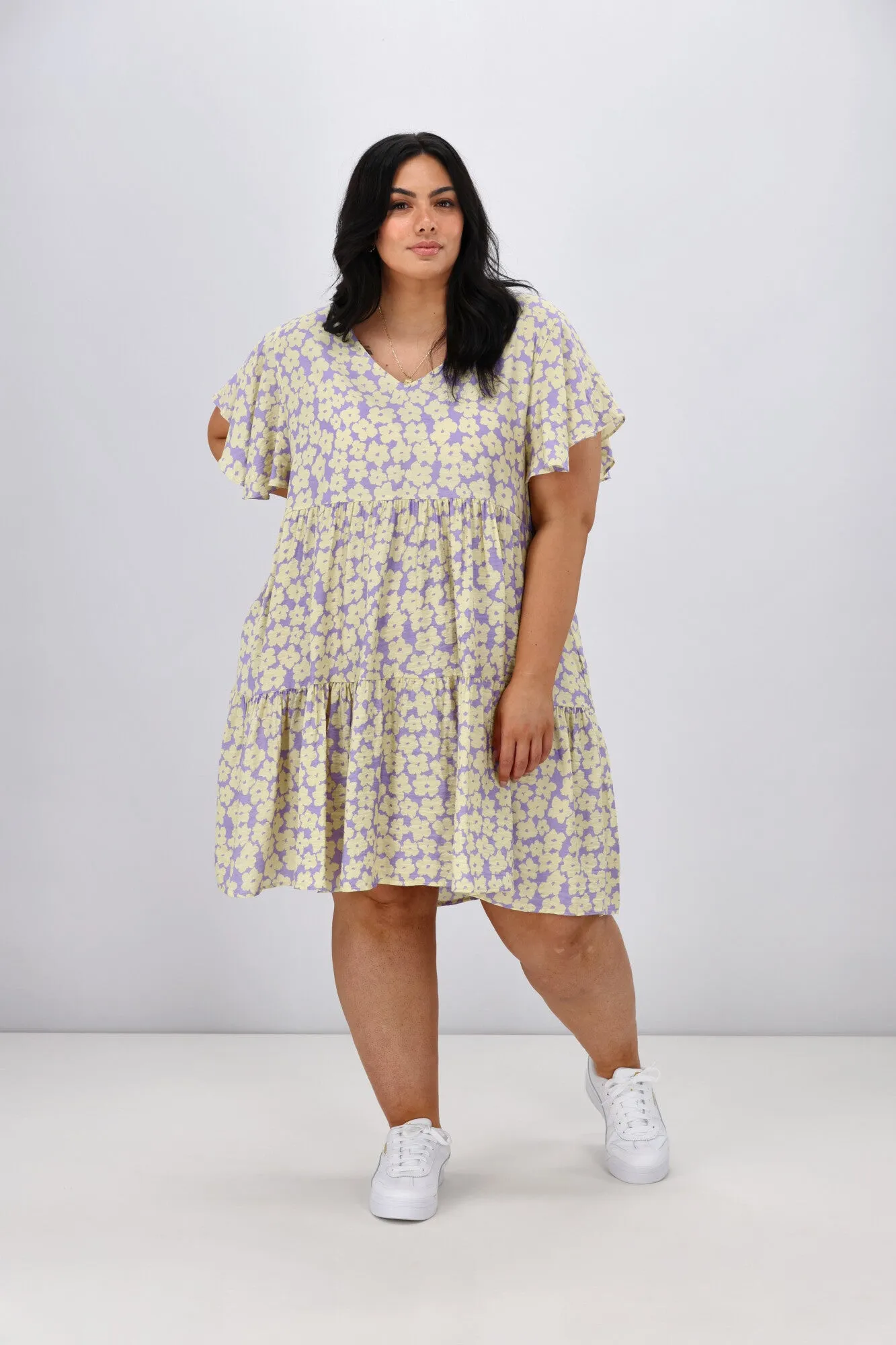 Sunday Boho Violet Dress Lilac Floral