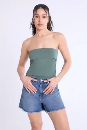 Super High Rise Comfort Waistband Baggy Denim Shorts