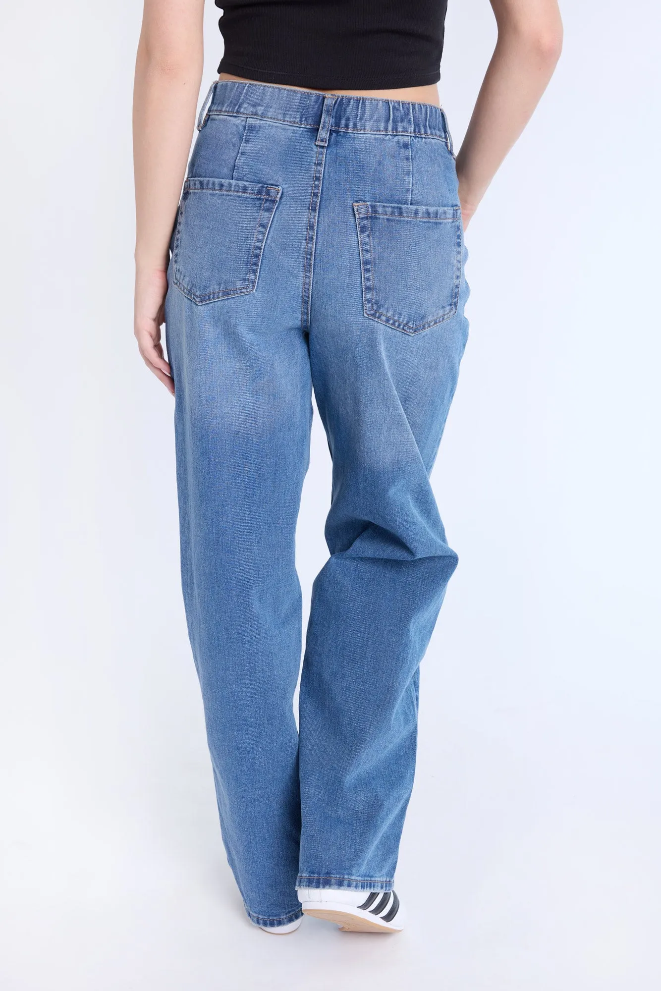 Super High Rise Comfort Waistband Baggy Jeans