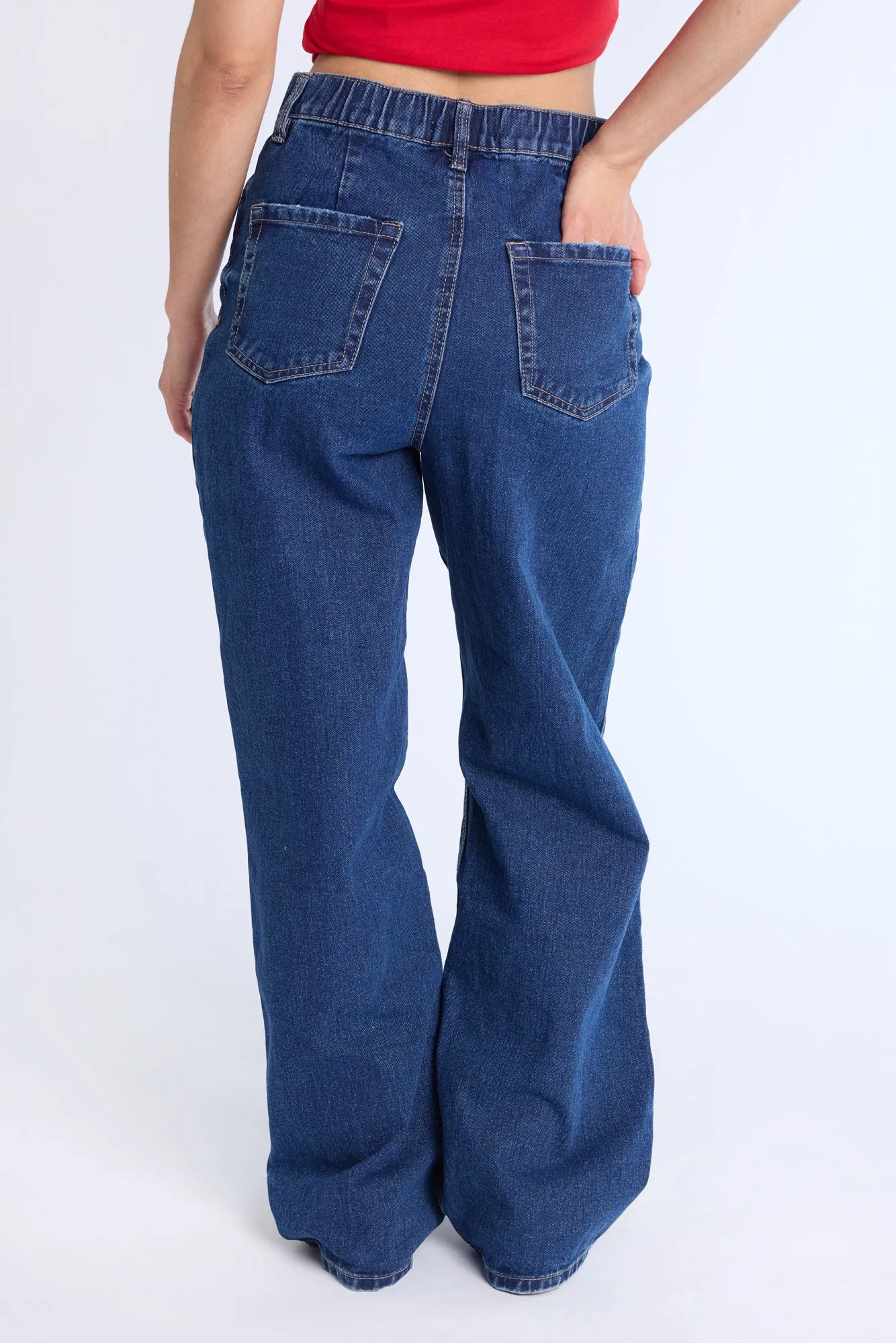 Super High Rise Comfort Waistband Baggy Jeans