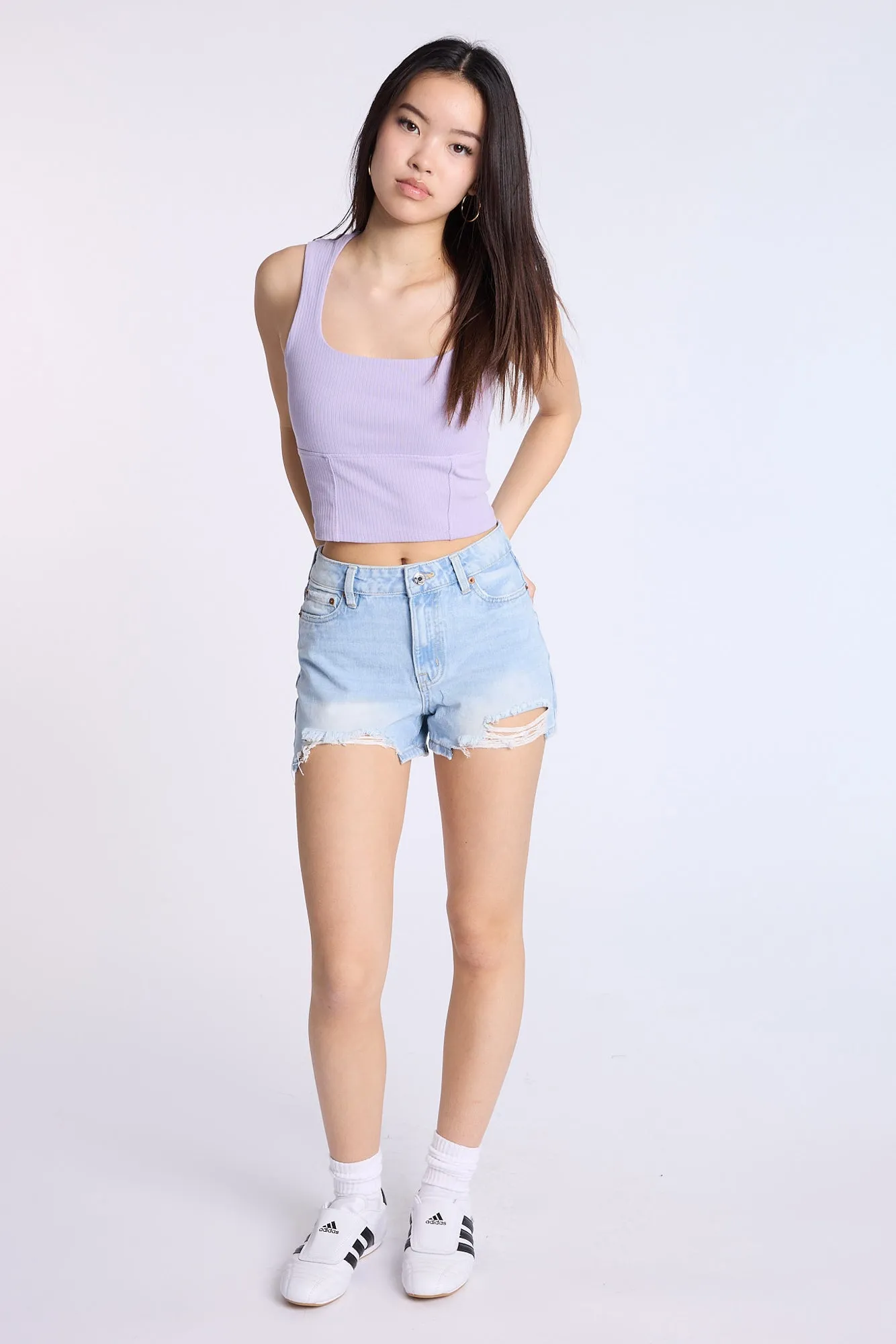 Super High Rise Relaxed Denim Shorts