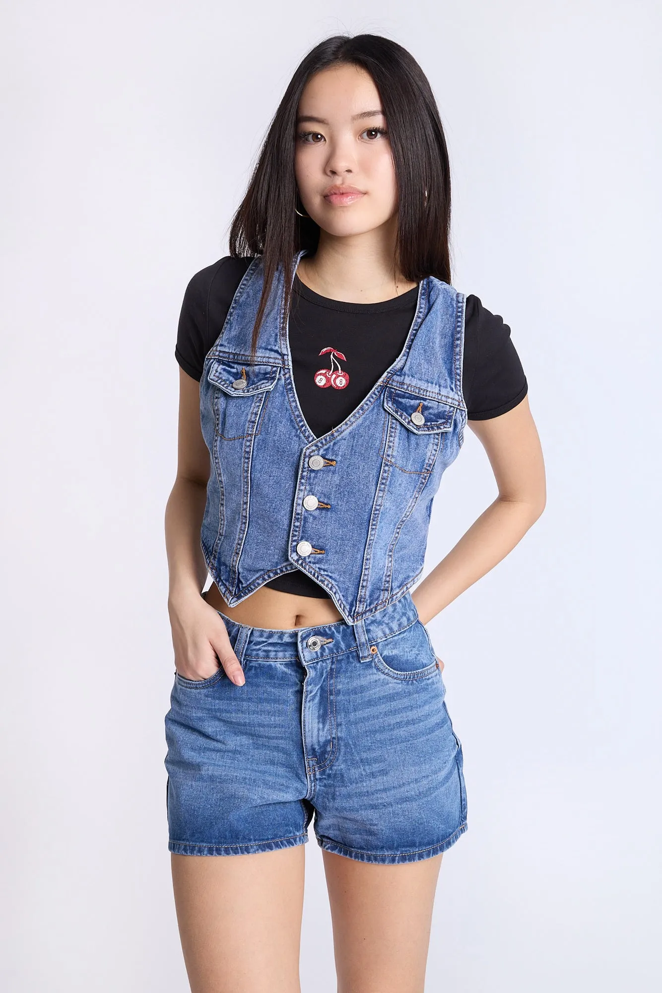 Super High Rise Relaxed Denim Shorts