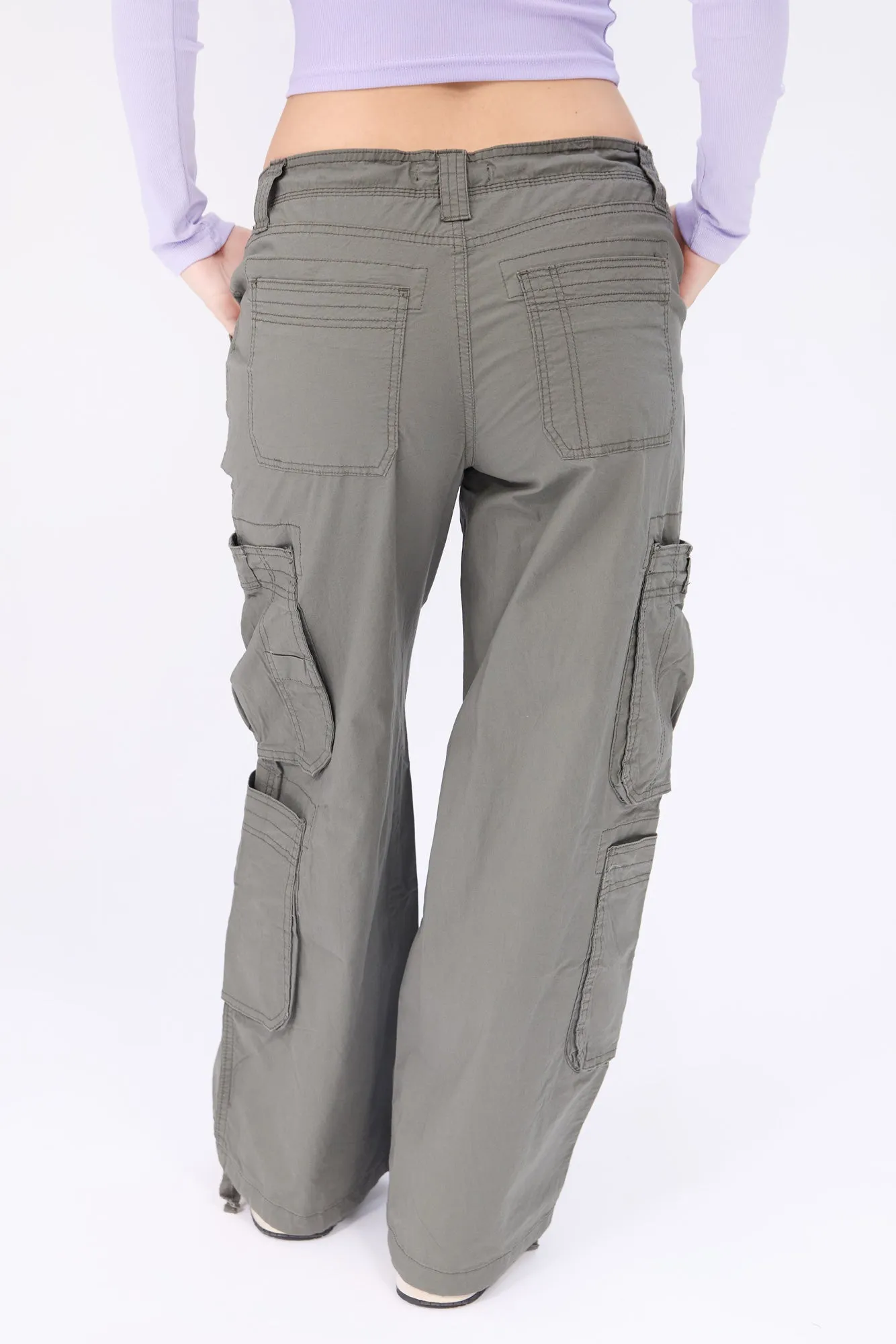Super High Rise Wide Leg Cargo Pants