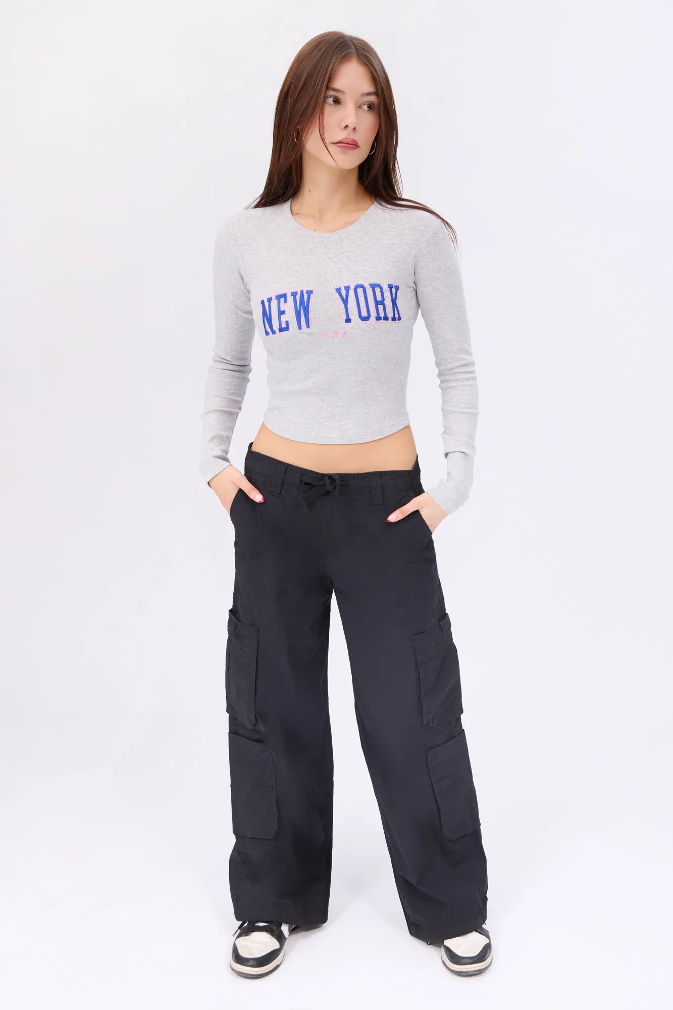 Super High Rise Wide Leg Cargo Pants