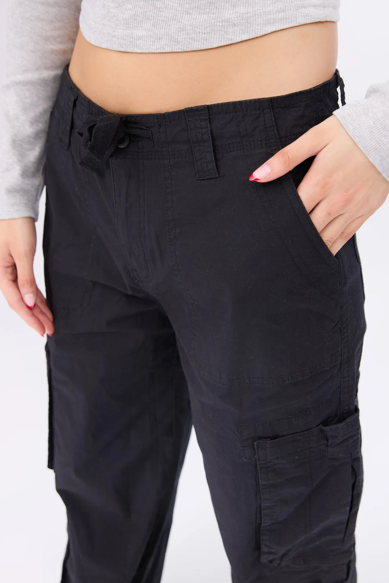 Super High Rise Wide Leg Cargo Pants