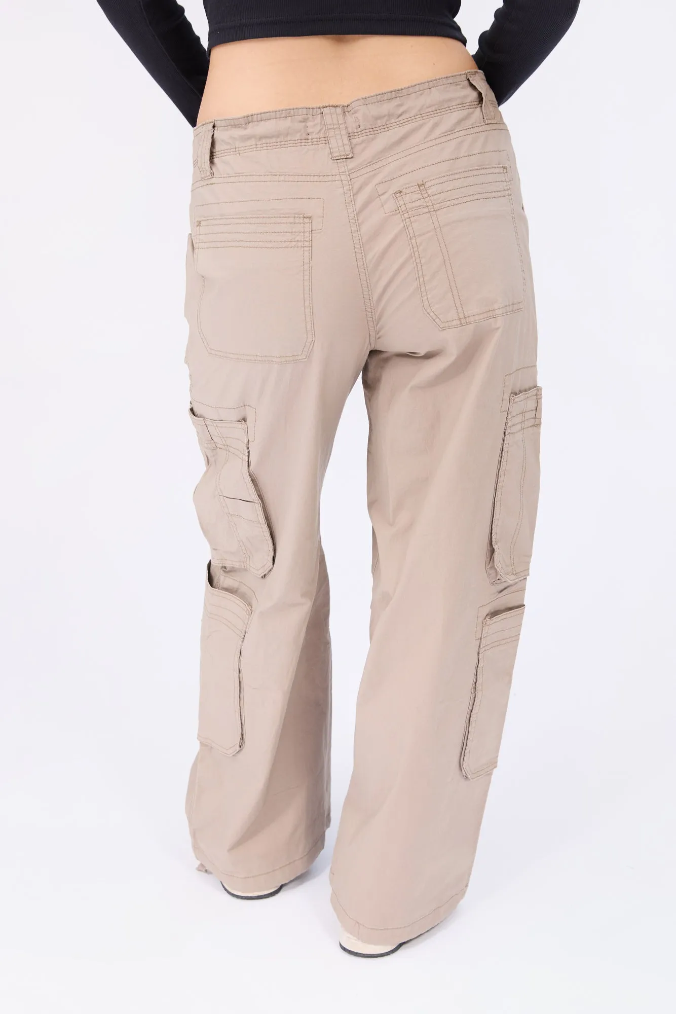 Super High Rise Wide Leg Cargo Pants