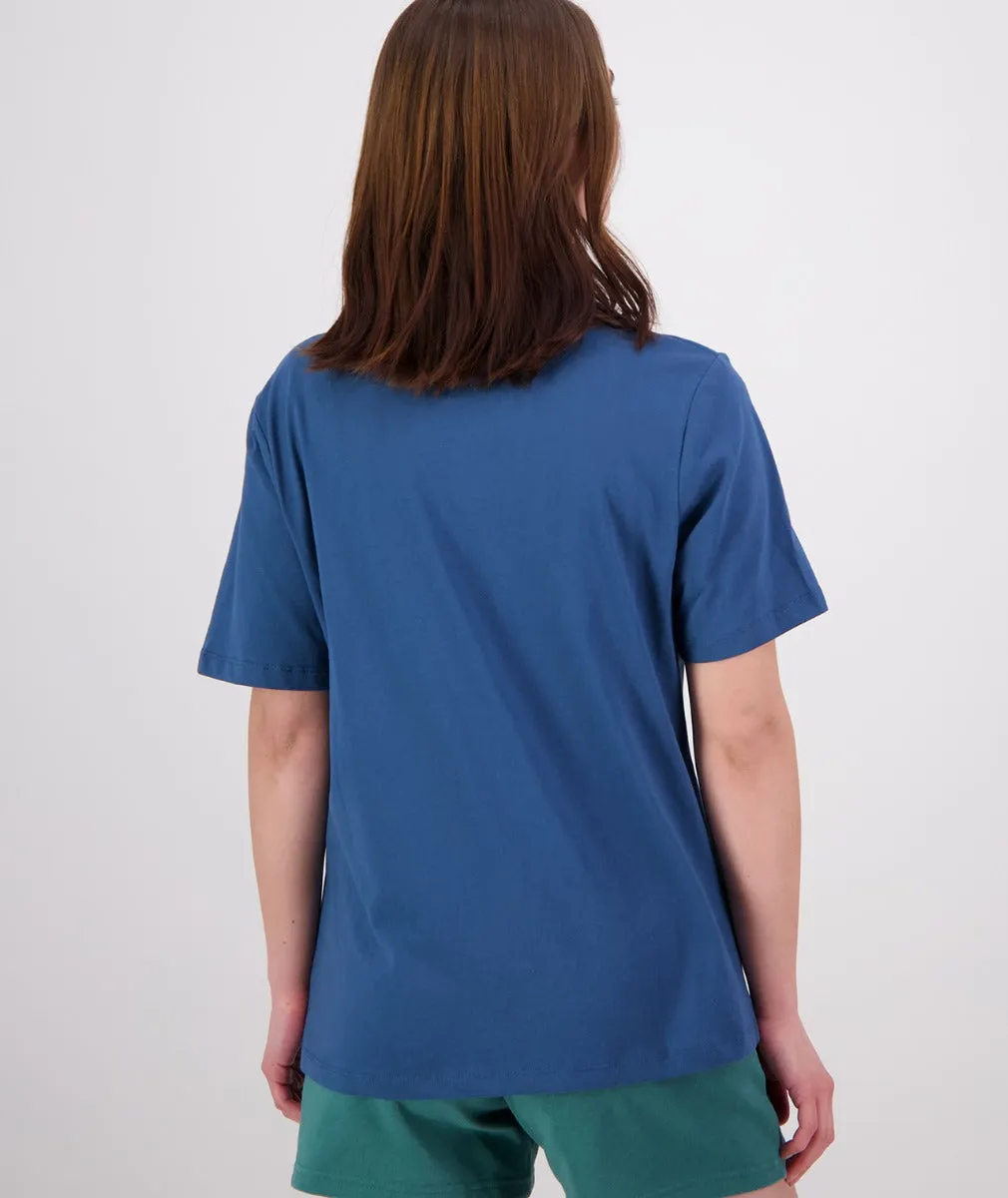 Swanndri Scholar Embroided T Shirt Tidal Teal