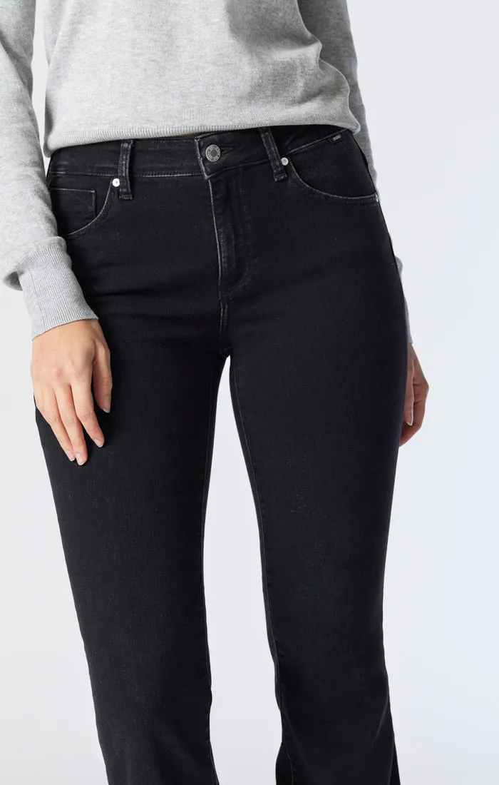SYDNEY FLARE IN DARK SMOKE FEATHER BLUE