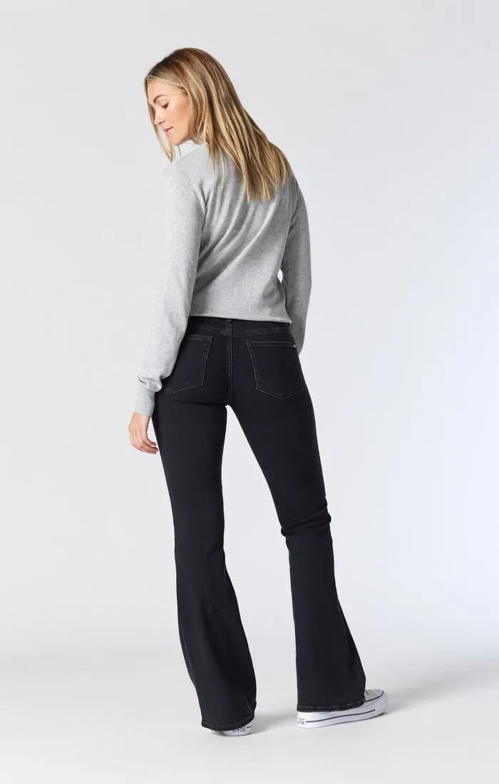 SYDNEY FLARE IN DARK SMOKE FEATHER BLUE