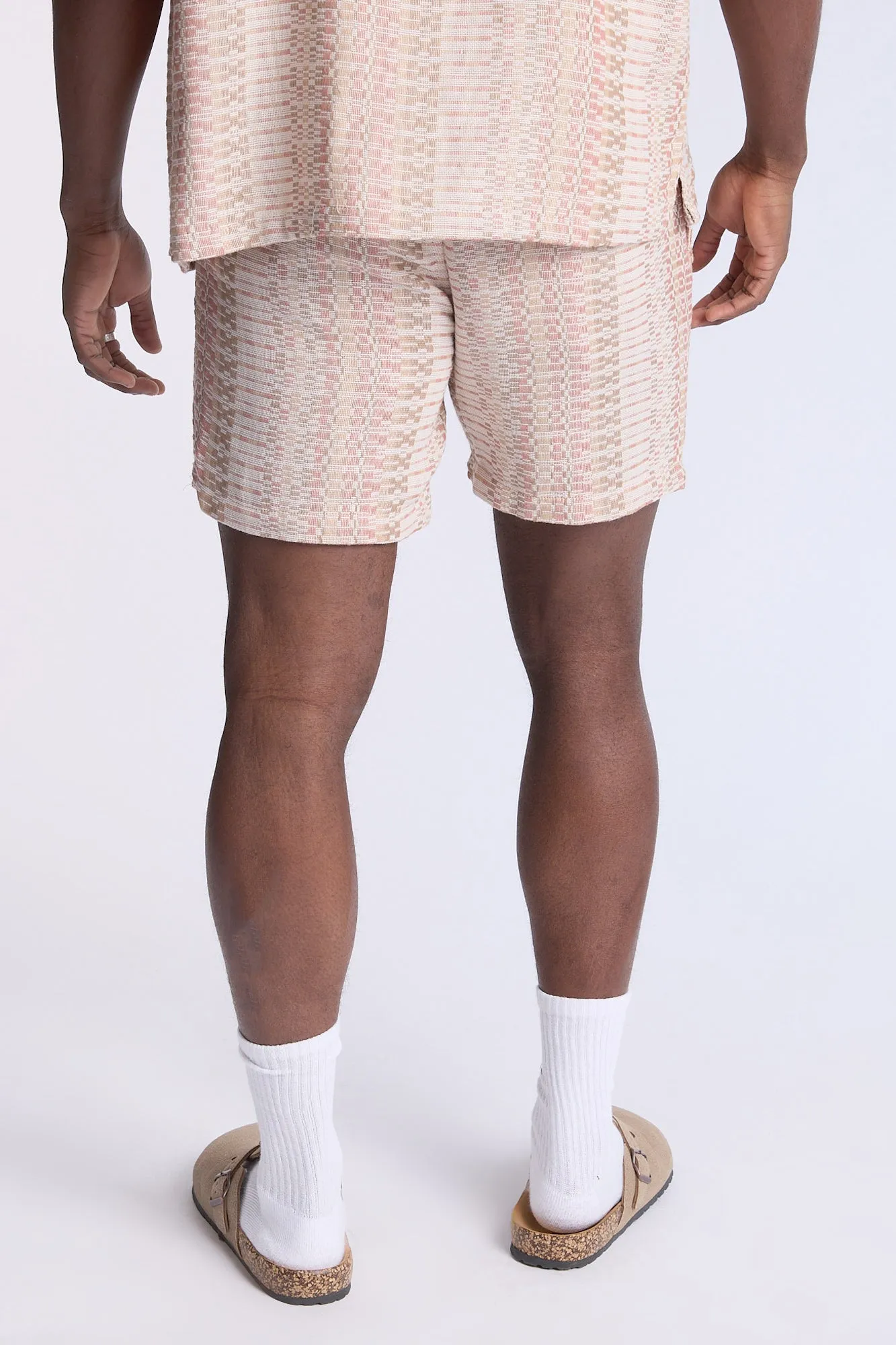 Textured Knit Pattern Shorts
