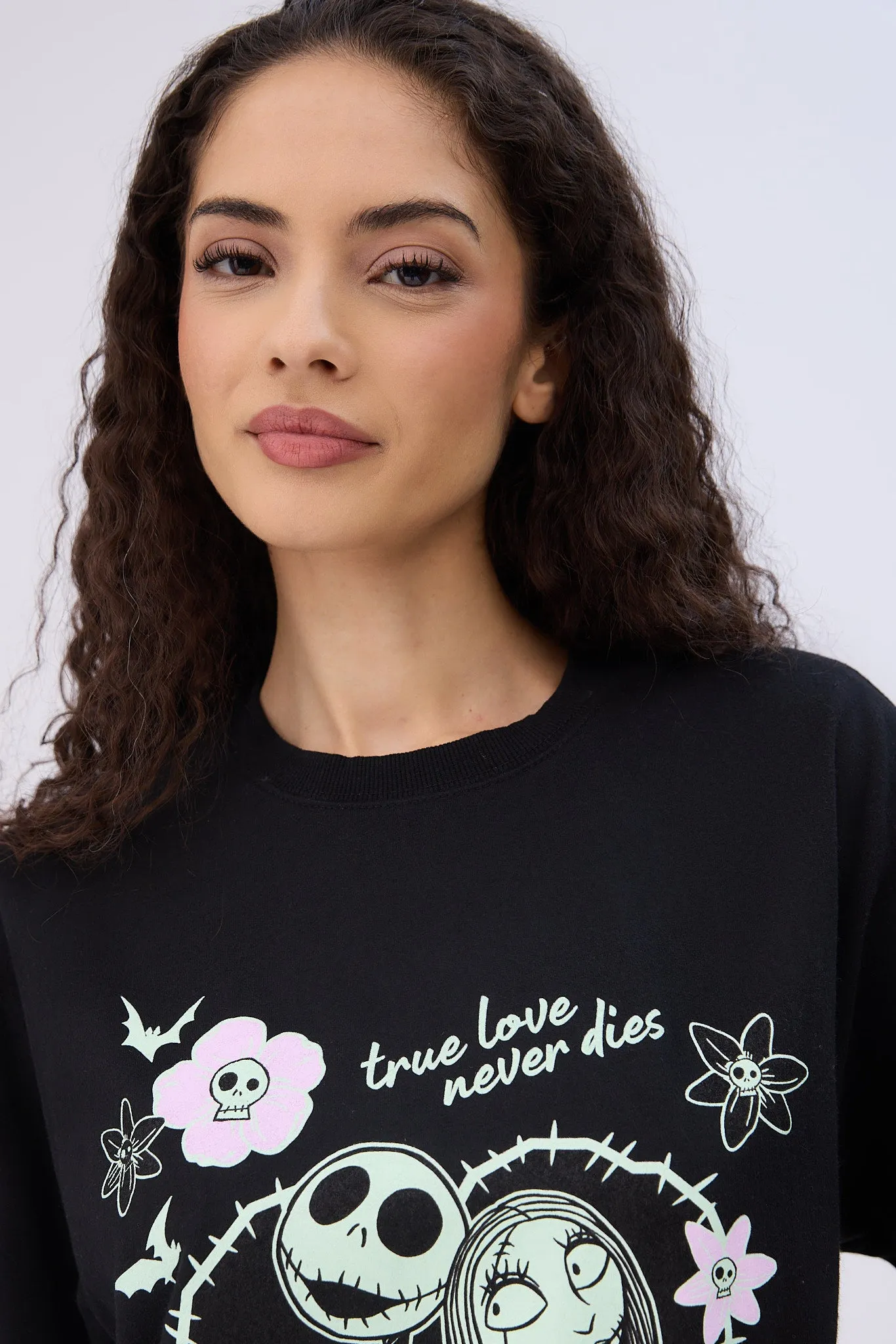 The Nightmare Before Christmas Graphic Crew Neck Sweatshirt