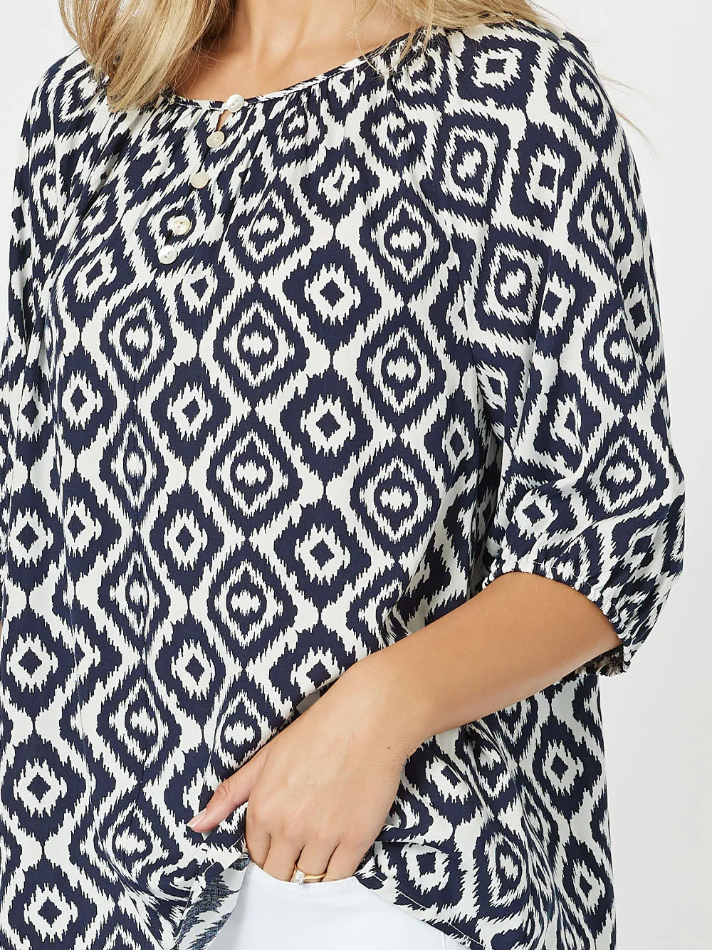Threadz Diamond Tunic Marine