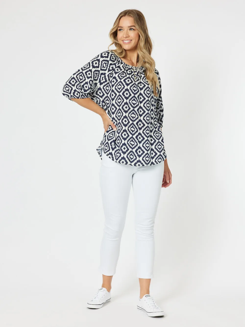 Threadz Diamond Tunic Marine