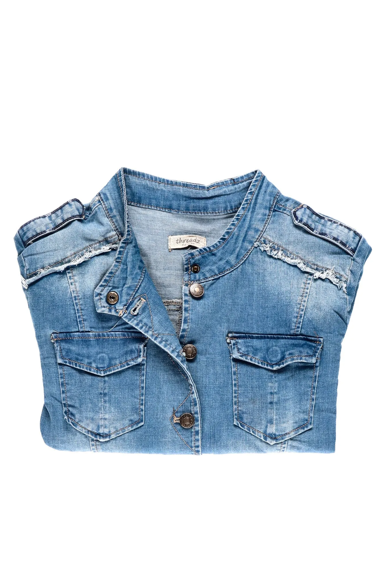 Threadz Military Denim Jacket Denim