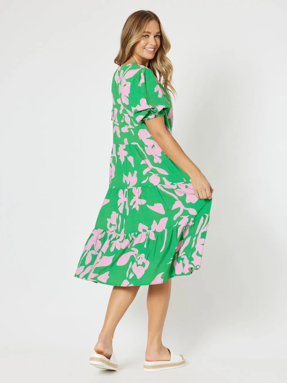 Threadz Spring Dress Emerald
