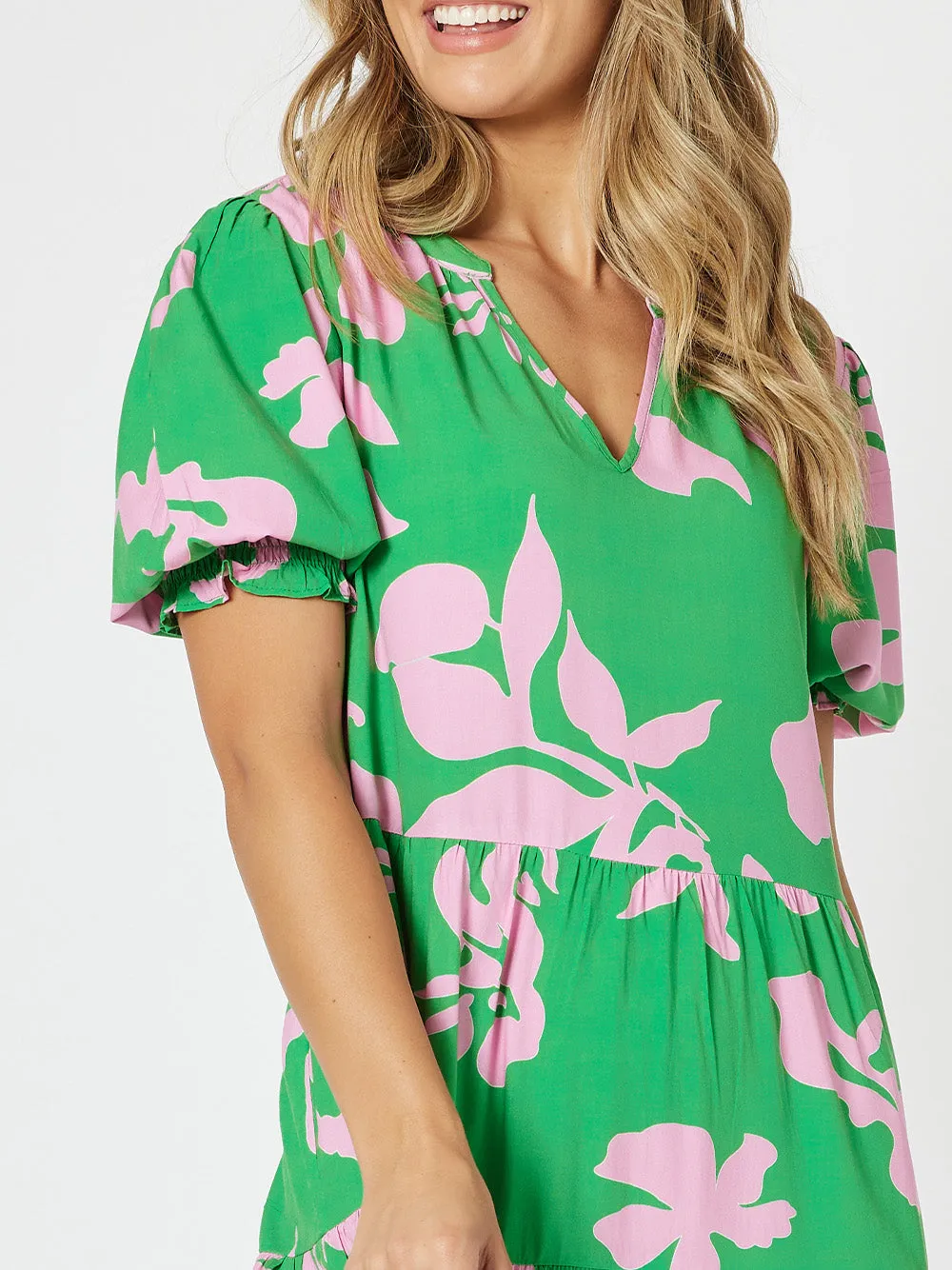 Threadz Spring Dress Emerald