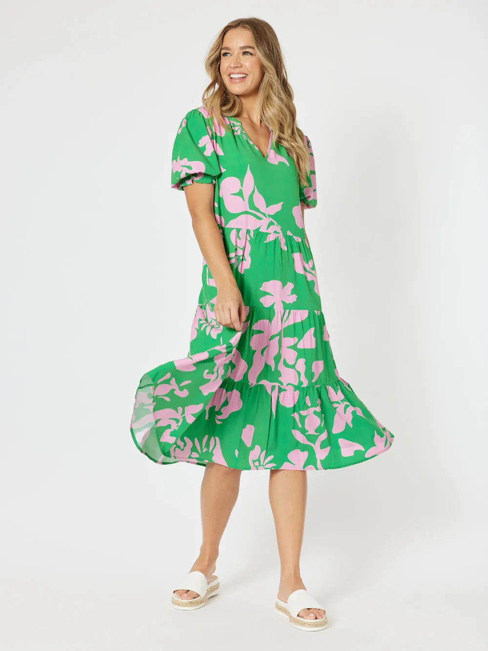 Threadz Spring Dress Emerald