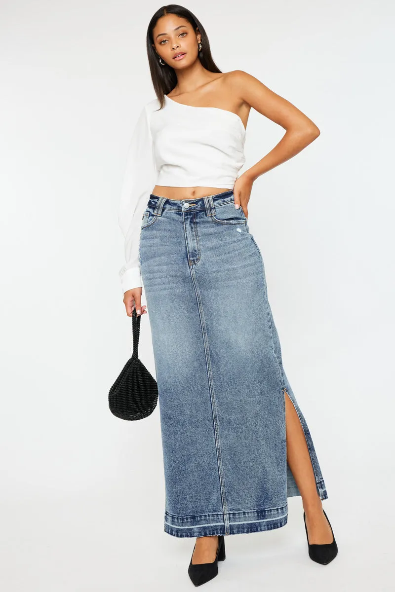Tracy Maxi Denim Skirt