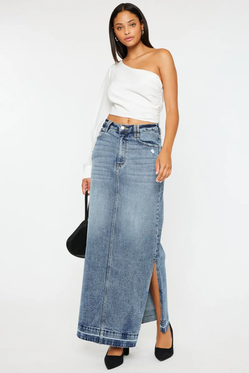 Tracy Maxi Denim Skirt