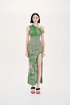 TULIP DOG PRINT DROP SHOULDER DRESS