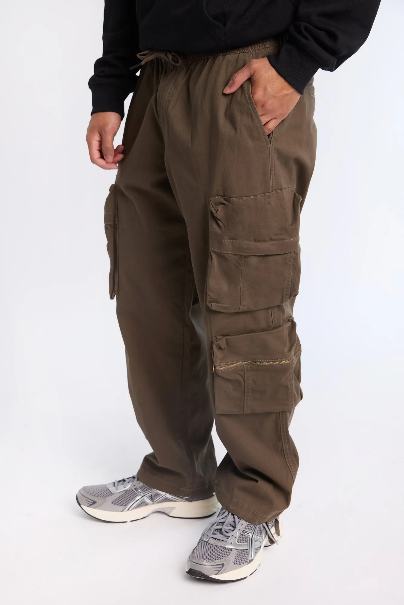 Utility Zip Cargo Twill Pants