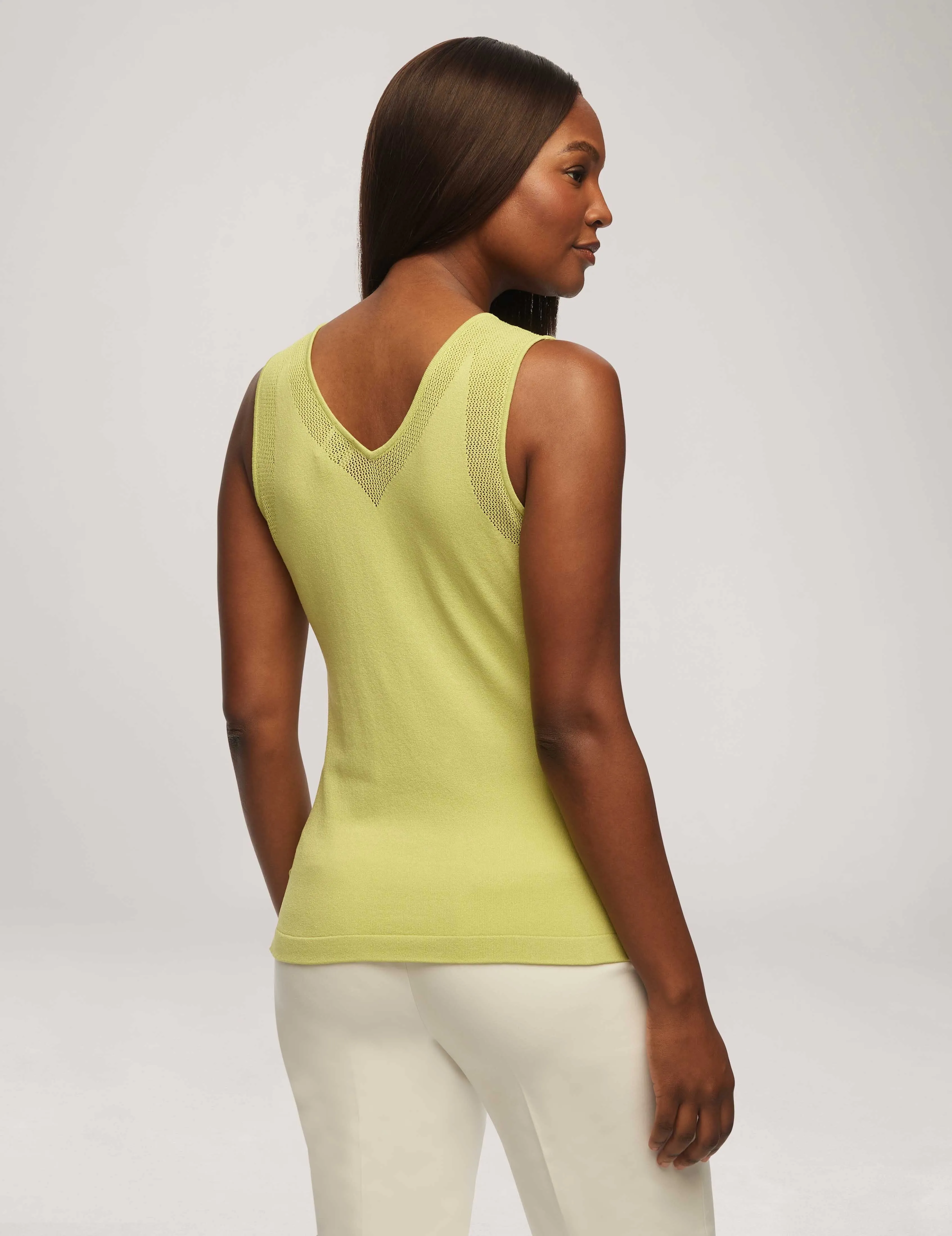 V-Neck Mesh Tank Top- Sale