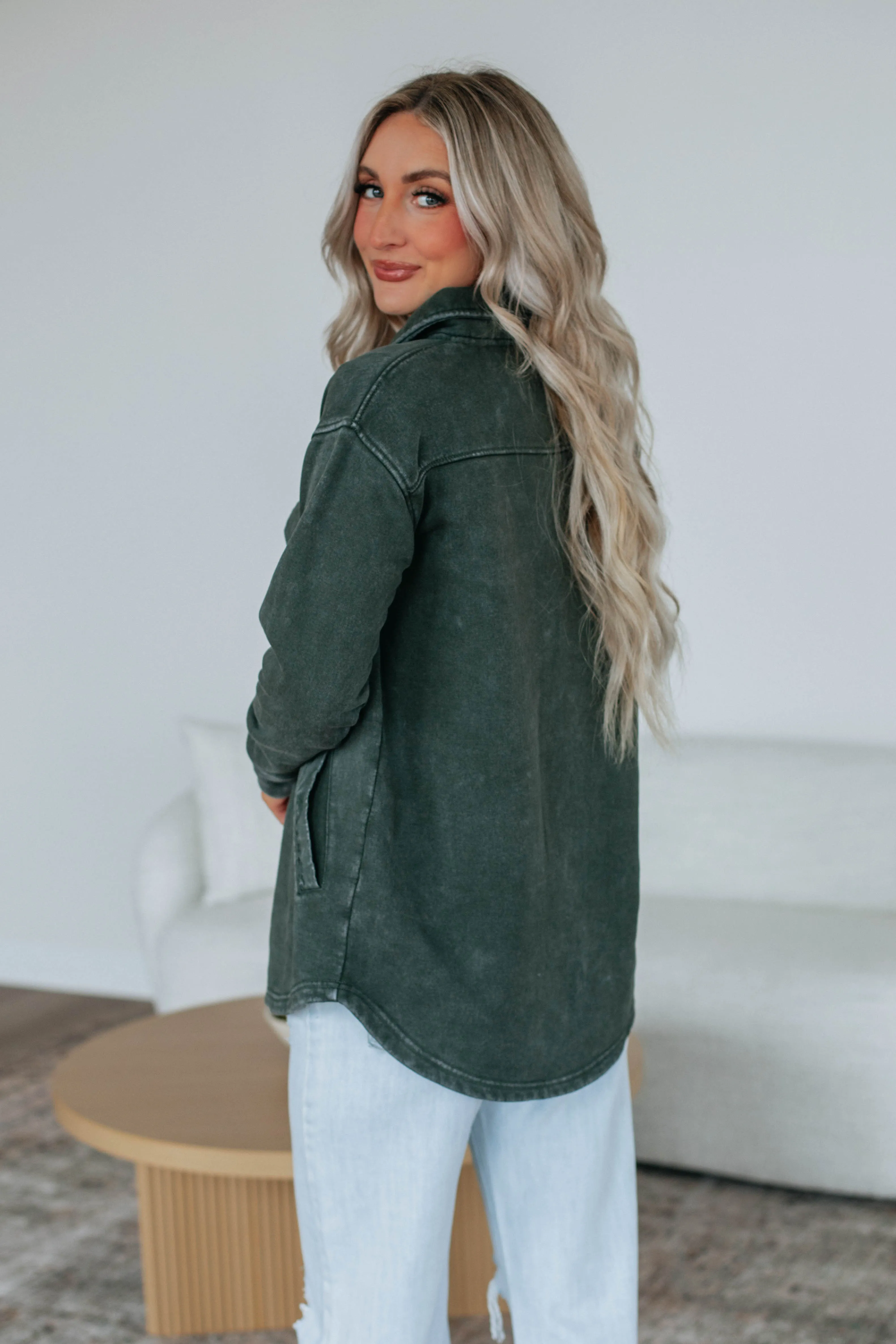 Venus Snap Shacket - Forest